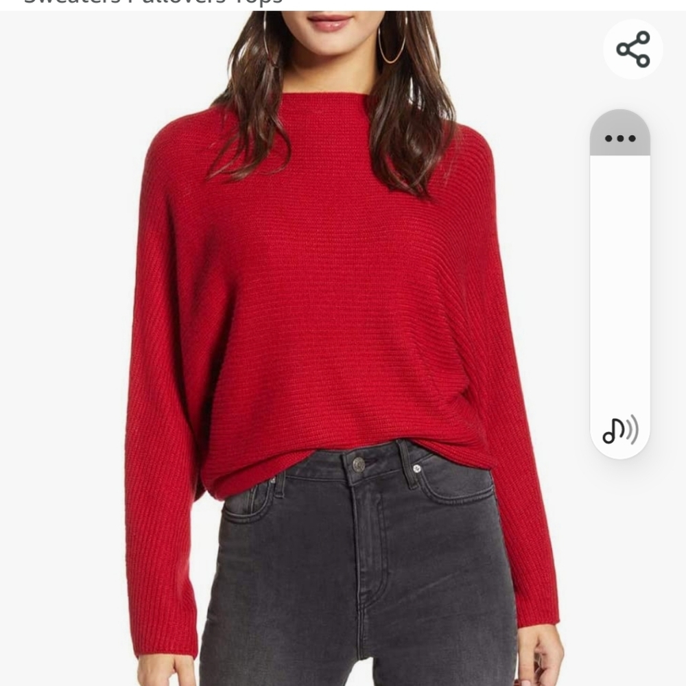 Red MAKARTHY Bat wing sweater